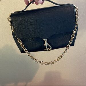 Rebecca Minkoff Black Bag with Gold Chain